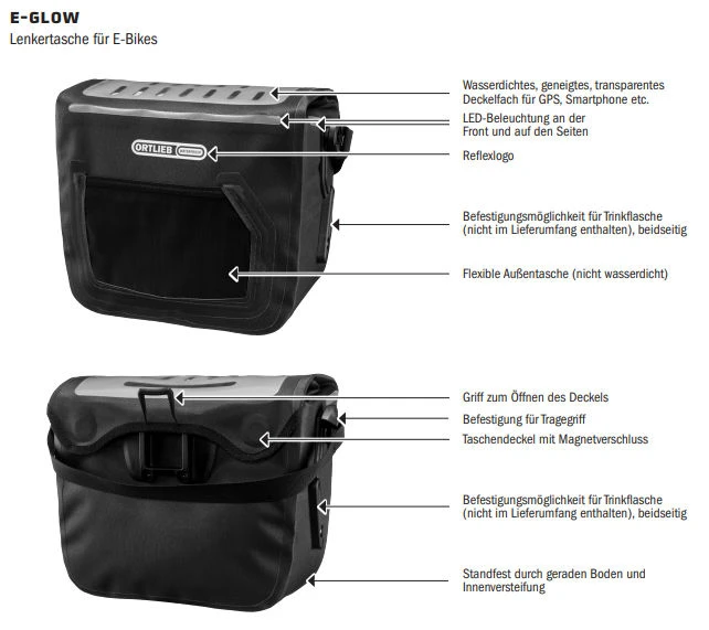 Ortlieb E-Glow Lenkertasche 8 Ortlieb E-Glow Lenkertasche – Bild 6
